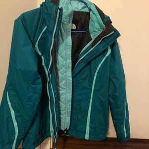 North face double layer ski jacket